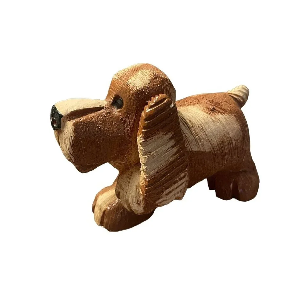 Artesania Rinconada Hound Dog Figurine Handmade Uruguay‎ Ceramic Retired VTG